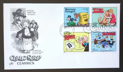 32c  Comic Book Classics # 3000 i j k l FDC 1995 Artcraft - Image 1 of 2