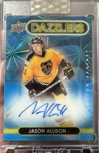 2024-25 Upper Deck Clear Cut Jason Allison Dazzlers Blue Rookie Auto #DA-JA - Picture 1 of 2