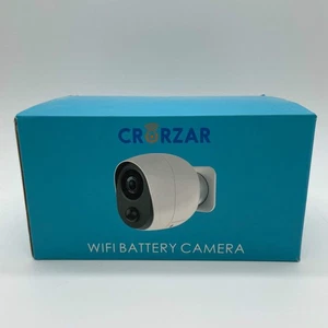 New Crorzar WiFi Battery Camera Smart Security Camera White CZ-BP-CAM1 - Picture 1 of 6