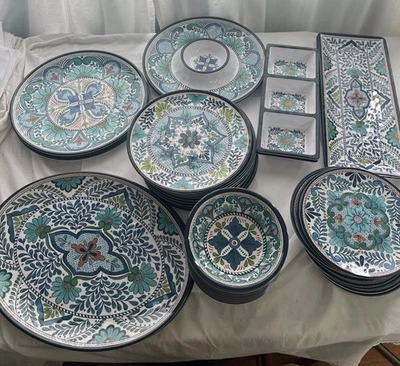Talavera Melamine Dinnerware Set serving for 6 and  5 serving pieces - Image 1 of 4