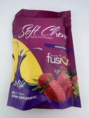 Multivitamínico Bariátrico Fusión Suave Masticable Mezcla Sabor Fruta Baya 60 Ct 04/26 Foto 1 de 2