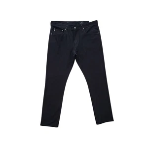 AG Adriano Goldschmied Everett Slim Straight Jeans in Onyx Black Men's 34X32 - Picture 1 of 7