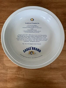 Eagle Foods Brand Pumpkin Pie Recipe Plate Woodmere China 1999 Holiday - Foto 1 di 5