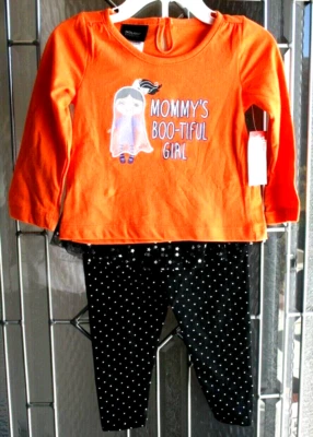 2 Piece Outfit Girl's Size 12 Months Mommy's Boo-tiful Girl Halloween NWT - Image 1 of 4
