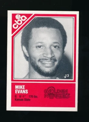 1982-83 TCMA CBA Mike Evans #13 true rookie xrc EXMT tough card - Image 1 of 2