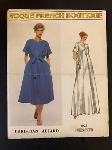 VTG Vogue French Boutique Christian Aujard 1922 Women's Dress Uncut Size 12 - Picture 1 of 3