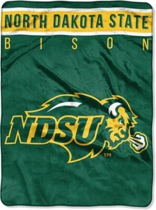 Northwest NCAA North Dakota State NDSU Bison Raschel Throw Blanket 60" x 80" New - Picture 1 of 6