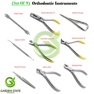 Braces Wire Bending Plier Ligature Needle Holder Bracket Tweezer Orthodontic Kit - Picture 1 of 11