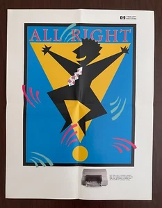 1990 HP DeskWriter printer for Macintosh advertisement poster, 17 x 22" - Picture 1 of 2