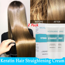 2X Keratin Treatment Hair Straightening Cream Fast Smoothing For Deep Curly Hair