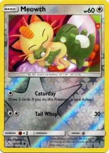Meowth 147/214 Unbroken Bonds Pokemon Card Sun & Moon Reverse Holo - Picture 1 of 1