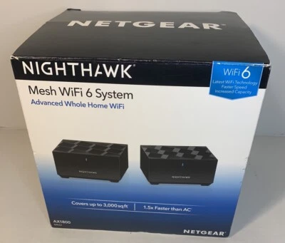 NETGEAR Nighthawk MK62-100NAS AX1800 Dual-Band Mesh Wi-Fi System - Image 1 of 4