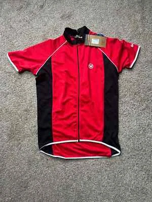 Camiseta de ciclismo Canari para hombre pequeña roja/negra/blanca nueva con etiquetas Foto 1 de 3