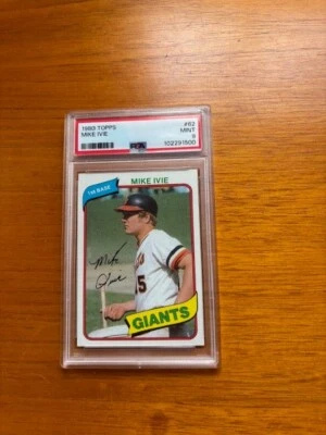 1980 Topps Baseball - Mike Ivie #62 PSA 9 MINT - Image 1 of 2