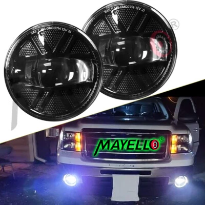 Par de luces antiniebla LED para GMC Sierra 1500 2007-2013 Sierra 2500HD 3500HD 2007-2014 Foto 1 de 4