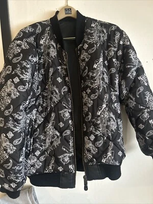 Chaqueta Bomber Puffer Reversible Polo Sur De Colección Talla XL Negra Cremallera Completa Foto 1 de 4