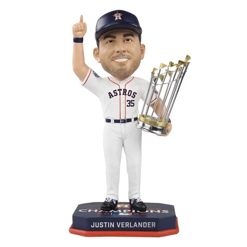 Justin Verlander (Houston Astros) 2022 World Series Champ Bobblehead NEW IN BOX Cover