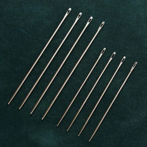 10 Sattler Geschirr Nadeln Leder zum Handnähen abgerundete Spitzen Lederhandwerk - Bild 1 von 8