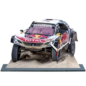 LOEB, RALLY DAKAR 2018, PEUGEOT 3008 DKR 01, AUTO IN OROLOGIO MINIATURA 02 - Picture 1 of 1