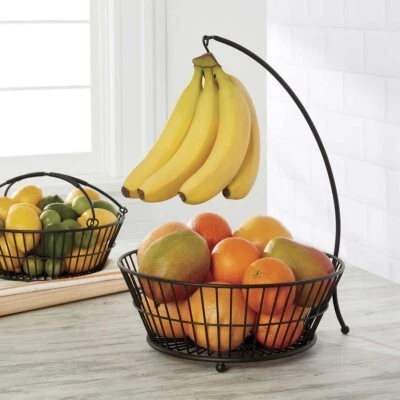 Gourmet Basics 2-Tier Metal Fruit Basket - Image 1 of 4