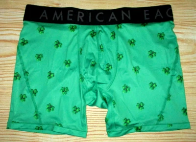 PARA HOMBRES AMERICAN EAGLE TRÉBOL TRÉBOL VERDE FLEX CALZONCILLO BOXER M (32/34) Foto 1 de 2