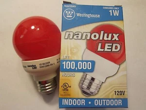 NUEVO Westinghouse Nanolux Bombilla LED Roja 03451 Interior Exterior Más Listado - Imagen 1 de 4