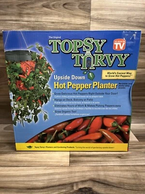 Macetas originales Topsy Turvy al revés de pimienta caliente como se ve en la televisión, nuevas Foto 1 de 4