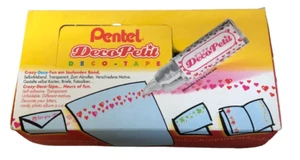 PENTEL DECO PETIT DESIGNER BORDER TAPE TUBES (5 DIFFERENT DESIGNS) BOX OF 50 - Picture 1 of 5