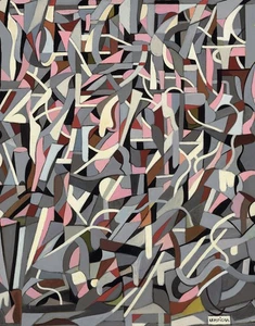 Pintura al óleo abstracta de composición Tamara de Lempicka impresa sobre lienzo decoración - Imagen 1 de 8