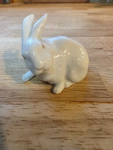 Vintage Royal Copenhagen #1691 Porcelain White Bunny Figurine Denmark - Picture 1 of 9