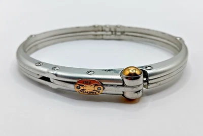 Diamantes Brev Sauro de acero inoxidable para hombre con detalles de oro amarillo de 18 quilates Foto 1 de 3