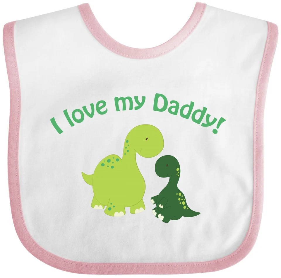 Inktastic I Love My Daddy Dinosaurios Bebé Babero Dinosaurio Día del Padre Papá Ropa Foto 1 de 1