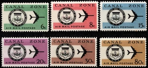 Canal Zone Airmail Stamps Scott # C42 - # C47 Mint NH Complete Set of 6 F-VF - Picture 1 of 1