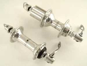 Rare Vintage Campagnolo Record 9-10-11 Speed Front + Rear HUBS 36H 100/130 (FI) - Bild 1 von 15