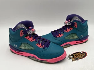 Nike Air Jordan Retro 5 türkis 2013 Größe 6,5 authentisch Basketball gebraucht Trainer  - Bild 1 von 11