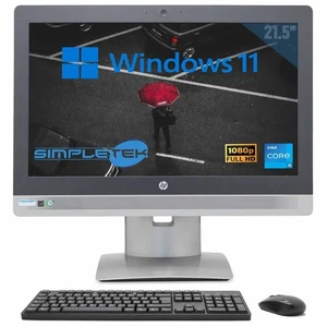 HP 600 G2 ALL IN ONE AIO 22" i5 WINDOWS 11 PRO 8GB 120GB COMPUTER DVD-RW PC - Picture 1 of 9