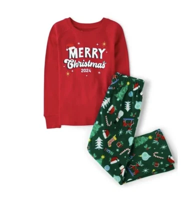 Conjunto de Pijama The Children's Place Kids Unissex Feliz Natal 2024 Tamanho XXL 16 - Imagem 1 de 4