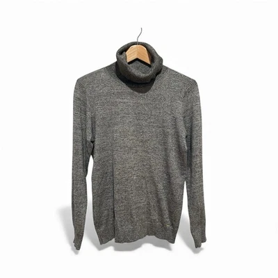 Suéter Pullover Para Mujer Calvin Klein Manga Larga Cuello Alto en Negro y Gris M Foto 1 de 4