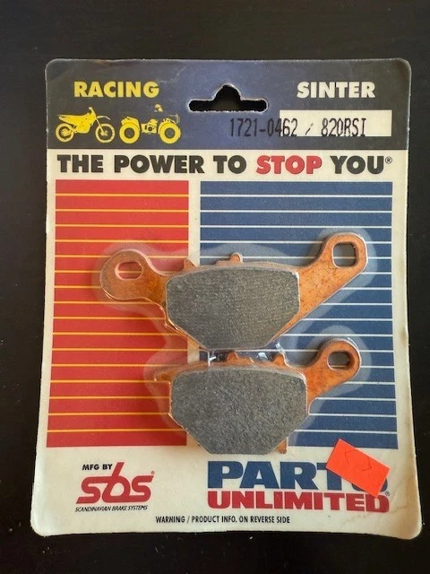 PIEZAS NUEVAS ILIMITADAS 1721-0462 PASTILLAS FRENO TRASERO SINTERIZADO SUZUKI RM85 Foto 1 de 1