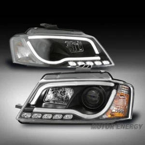 For 09-12 Audi A3 Quattro LED DRL Halogen Projector Headlights Black Left+Right - Picture 1 of 7