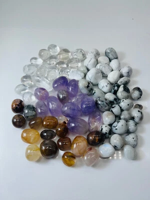 Trommelstein Set 1000 gramm - Natursteine Edelstein AAA Qualität Kronen chakra - Bild 1 von 4