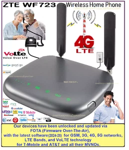 Base de teléfono residencial 4G LTE desbloqueada ZTE WF723CC - Imagen 1 de 9