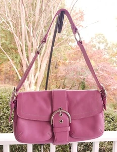 Bolso de Hombro Coach 3653 PEQUEÑO Vintage Soho Barbie Cuero Rosa - Imagen 1 de 17