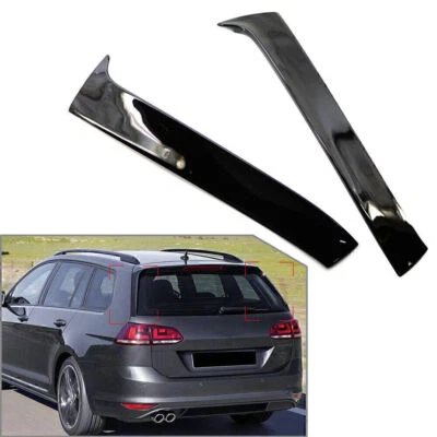 Rear Window Side Spoiler Canard Splitter Trim For VW Golf 7 Variant Wagon 13-17 - Image 1 of 4