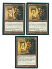 3x Sands of Time MTG Visions Rare Artifact Magic The Gathering Free Tracking