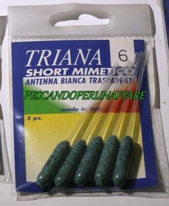 TRIANA SHORT MIMETICO antenna bianca trasp. trout competition made in Italy - Imagen 1 de 1