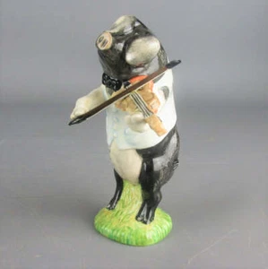 Vintage Beswick Ceramic Figurine Pig Violinist Statue Sculpture 1970's - Picture 1 of 6