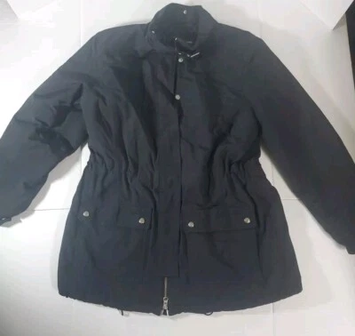 Lands End Womens Jacket  Style Black Warm Winter Jacket Medium  10-12 #21574 - Image 1 of 4