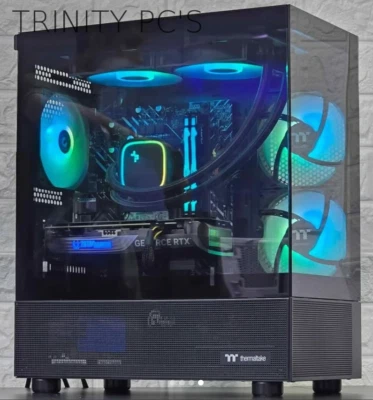TRINITY CUSTOM COMPUTERS Intel 10-Core, RX 580 8GB, 48GB RAM, 1TB NVME SSD RGB Gaming Computer Desktop PC