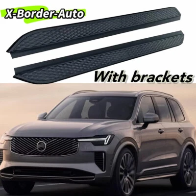 2PCS Running Boards Side Steps Nerf Bars Fits For Volvo XC90 2015-2025 Aluminium - Image 1 of 4